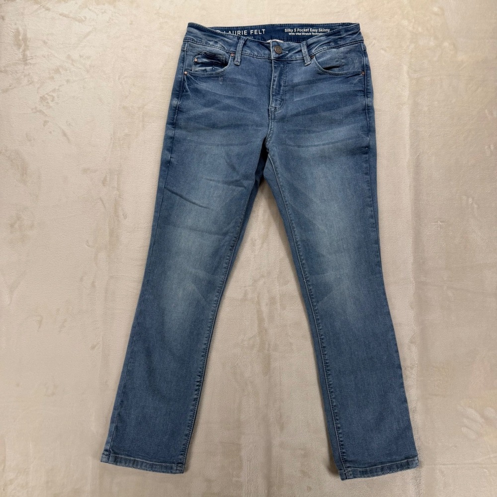 Laurie Felt Easy Skinny Jeans Women SP‎ Blue Excellent Silky Stretch Denim